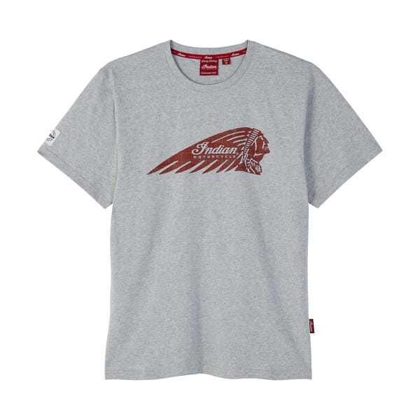 2865602_ メンズ ディストレスト ヘッドドレス マール Tシャツ グレー