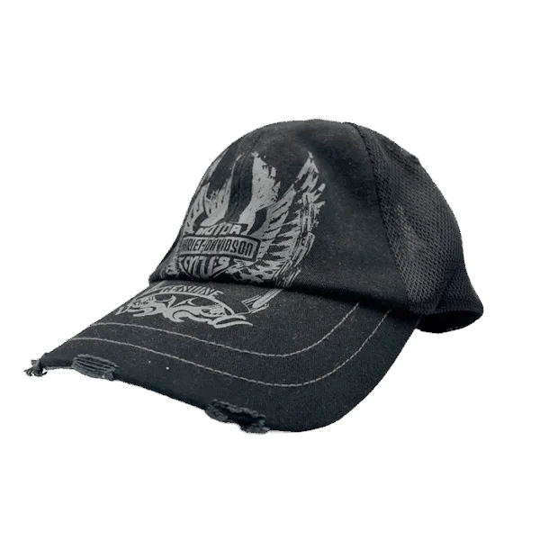 HARLEY-DAVIDSON 純正 メンズ キャップトラッカー、ディストレス Genuine