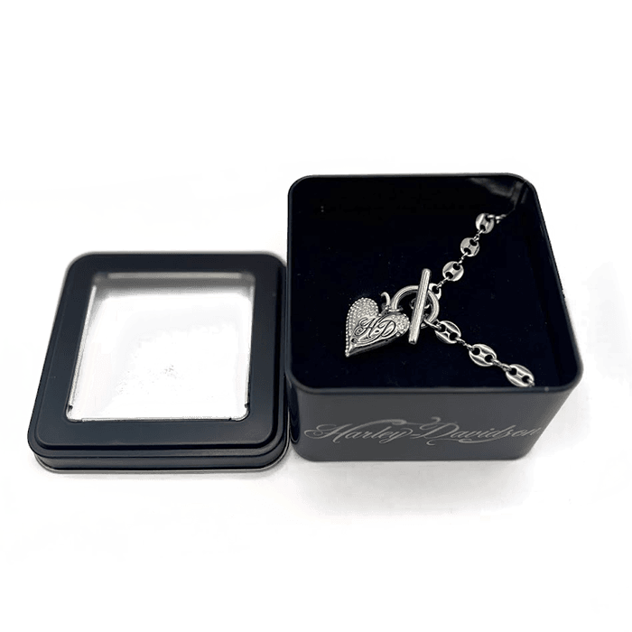 HD-女性用ハートチャームブレスレット-5