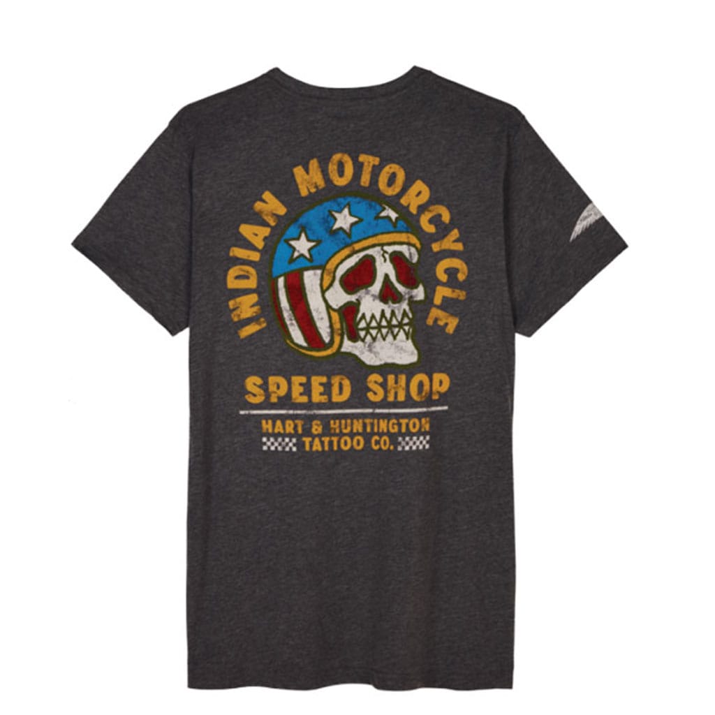 Indian Hart Huntington Tシャツ 背面 スカルグラフィック SPEED SHOP